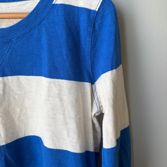 J.Crew Striped crewneck 3/4 Sleeve Shirt Womens Size Medium- Blue/white - Picture 5 of 9